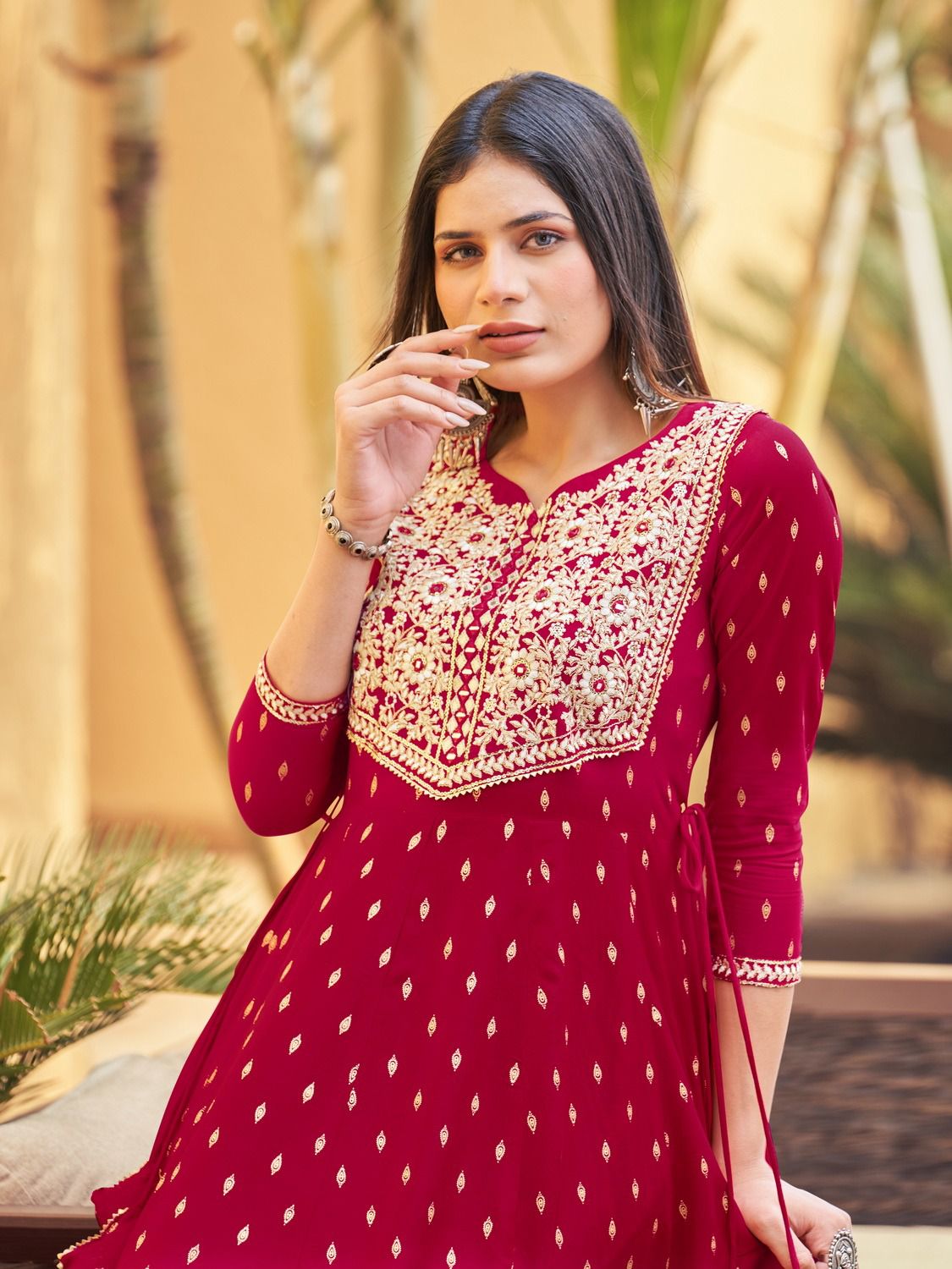 Walkway 40 By Blue Hills Printed Anarkali Kurti Catalog
